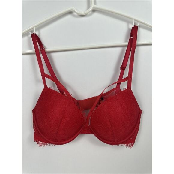 Victoria’s Secret Very Sexy Strappy Push Up Bra Red 36A - Picture 1 of 16